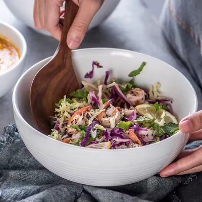 Custom logo western food hotel supplies 5.56.57.5inch porcelain ramen soup salad ceramic bowl
