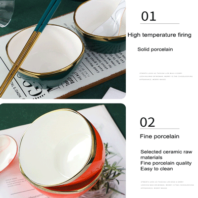 Customized European Gifts Ceramic Salad Serving Bowl Designs Porcelain Ceramic Bowl