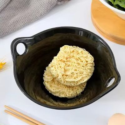 Deep pho bowl porcelain ramen noodle bowl chopstick and spoon custom ceramic ramen bowl noodle