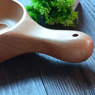 Handle Bowl Modern Serving Bowls Custom Beech Wood Salad Bowl with Handle