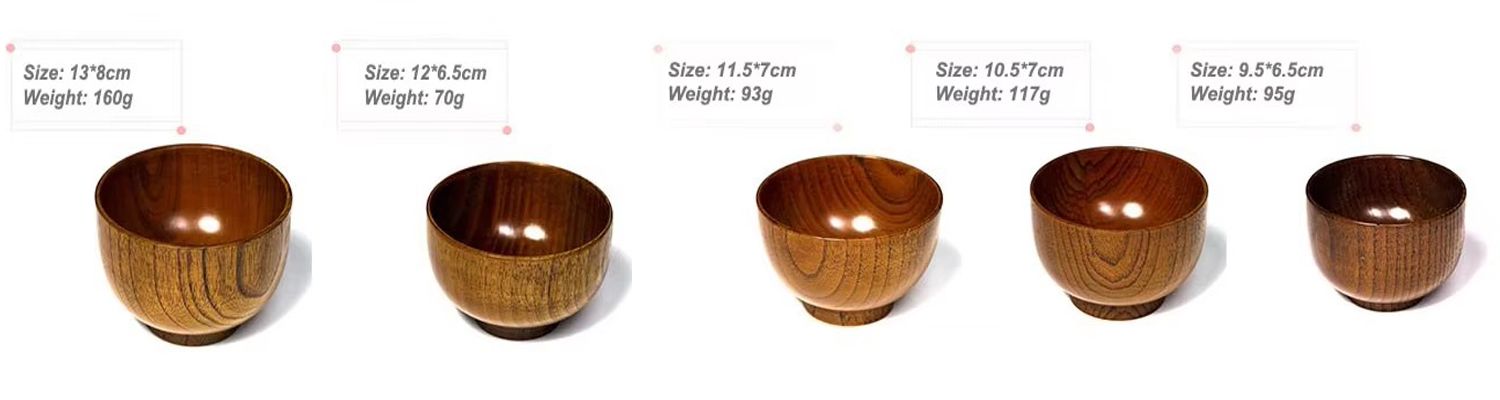 Wholesale kids wood bowl polishing decorative handmade wood bowls for food