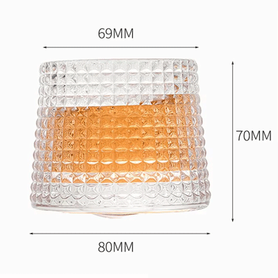 Creative Custom Logo Boxes Relief Decompression Embossed Crystal Whisky Glass Cup Rotating Whiskey Glasses Sets