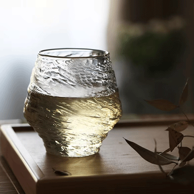 Handmade Exquisite 390ml Borosilicate Glass Whiskey Liqueur Cup Hand Blown Dinner Set for Business Gifts Wholesale
