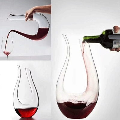 Manufacture wholesale Golden Wine Decanter Stained Glass Wine Glass cup Gift Set Glass Goblet