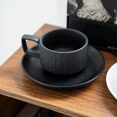 Creative Ceramic Drinkware Ceramics Cappuccino Mug Stone Pattern Ceramic Cup