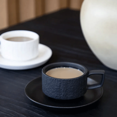 Creative Ceramic Drinkware Ceramics Cappuccino Mug Stone Pattern Ceramic Cup