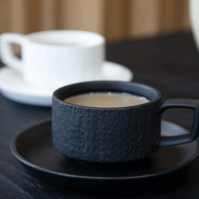 Creative Ceramic Drinkware Ceramics Cappuccino Mug Stone Pattern Ceramic Cup