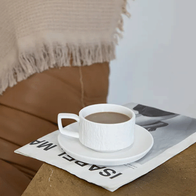 Creative Ceramic Drinkware Ceramics Cappuccino Mug Stone Pattern Ceramic Cup