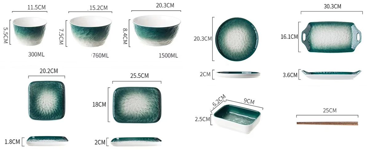 Creative dinnerware dish ceramic bowl and plate set soho color glazed stoneware dinnerware sets