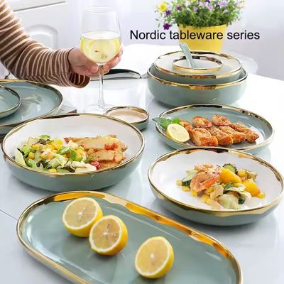 Modern vintage gold rim porcelain or ceramic dining set wayfair glazed italian rustic ceramic dinnerware plates sets tableware
