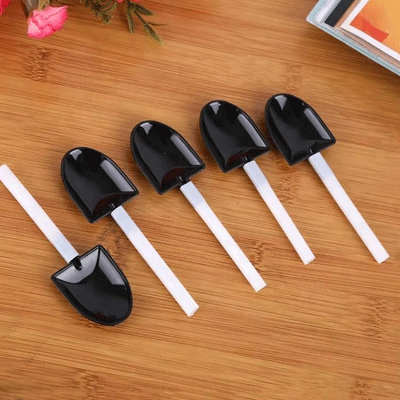 Disposable plastic shovel shape dessert spoon mini pudding ice cream spoon shovels