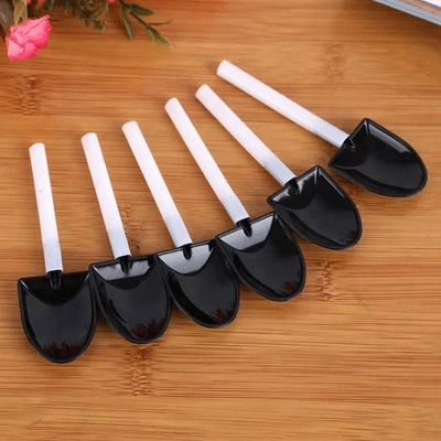 Disposable plastic shovel shape dessert spoon mini pudding ice cream spoon shovels