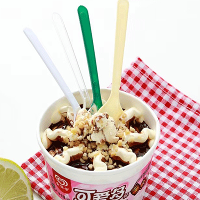 Food grade wholesale PS fruit salad ice cream plastic spoon fork price