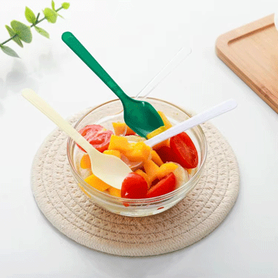 Food grade wholesale PS fruit salad ice cream plastic spoon fork price