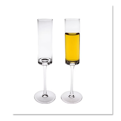 Hot Sale Disposable Ideal Exquisite Craftmanship Crystal Champagne Flutes Glasses set for Home Bar Special Occasions