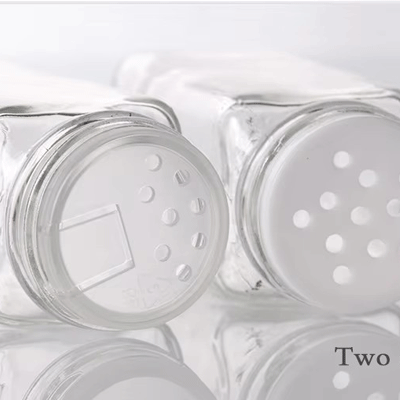 Wholesale 4oz 120ml Square Spice Jar Glass Packing Jar With Sifter And Lid For Salt Spice