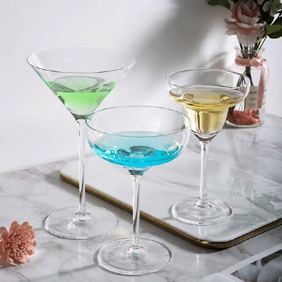 Wholesale Crystal glass sparkling Cocktail Glass cup High dessert cup Home ice cream cup