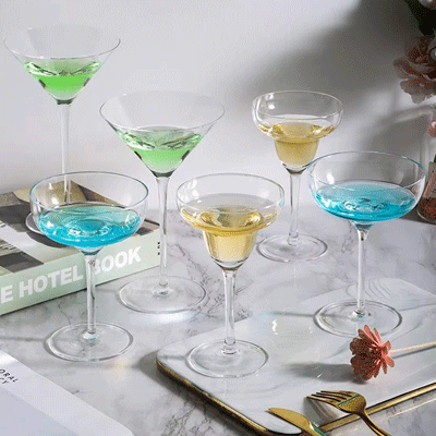 Wholesale Crystal glass sparkling Cocktail Glass cup High dessert cup Home ice cream cup