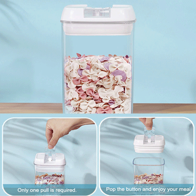 BPA Free Kitchen 7 Piece Stackable Easy Snap Lock Plastic Airtight Food Container Storage Set