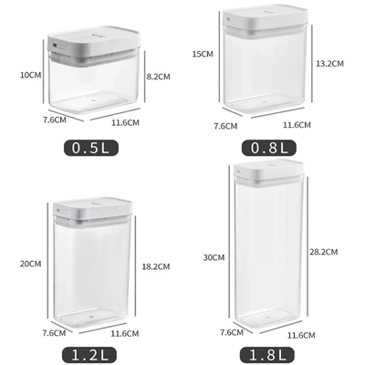 Multi-Purpose Preservation Food Grains Container Box Sealed Plastic Food Storage Container Set