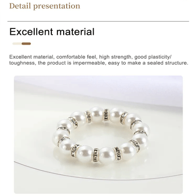 Wedding Banquet Party Decor Napkin Holder Decorative Dinner Table White Pearl Beads Napkin Rings