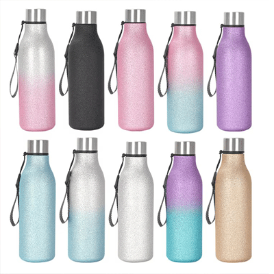 Custom logo stainless steel double wall 550ml drink bottle vacuum flask metal sports thermals water bottles
