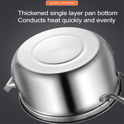 Kitchenware Cooking Stew Soup Stock Pot Thickened Non-Spill Double Ear Stainless Steel Soup Pot