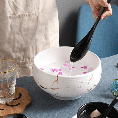 Nordic Marble Ceramic Tableware Set Rice Serving Bowls 4.5 7 9inch Color Glaze Matte Ceramic Soup Bowl