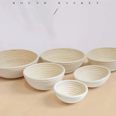 Indonesia rattan bread fermentation basket sourdough proofing bowl artisan round bannetons bread proofing bask