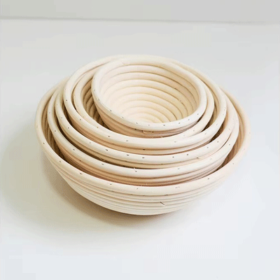 Indonesia rattan bread fermentation basket sourdough proofing bowl artisan round bannetons bread proofing bask