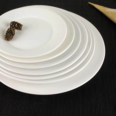 Wholesale factory shallow strengthen porcelain plate set