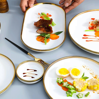 Nordic matte handmade white ceramic dinnerware porcelain vs ceramic porcelain dinnerware sets