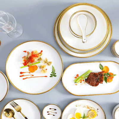 Nordic matte handmade white ceramic dinnerware porcelain vs ceramic porcelain dinnerware sets