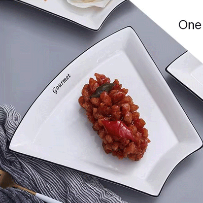 Creative fan-shaped underglaze bone china dinnerware sets handmade porcelain or ceramic dinnerware