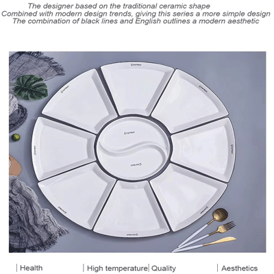 Creative fan-shaped underglaze bone china dinnerware sets handmade porcelain or ceramic dinnerware
