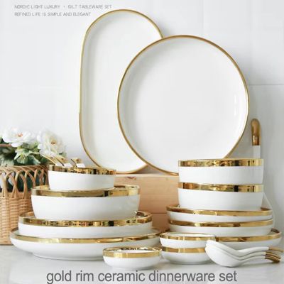 European style dinnerware set ceramic tableware dishes