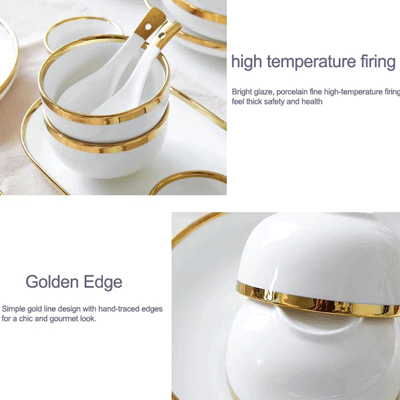 European style dinnerware set ceramic tableware dishes