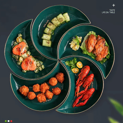 Peacock green glaze porcelain dinner plate sets 25 5 piece plate set ceramic dinner plate sets