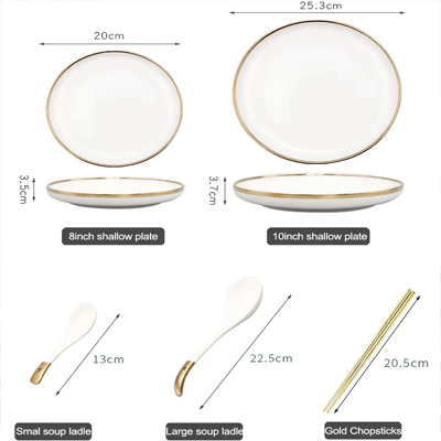 Nordic gold rim best ceramic dishes