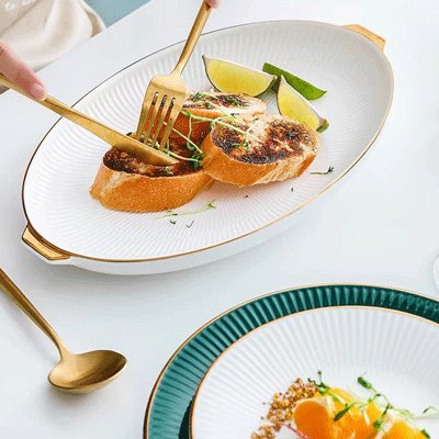 Green ceramic dinner plates dishes plates and bowls set catering plates salad soup bowl dinnerware