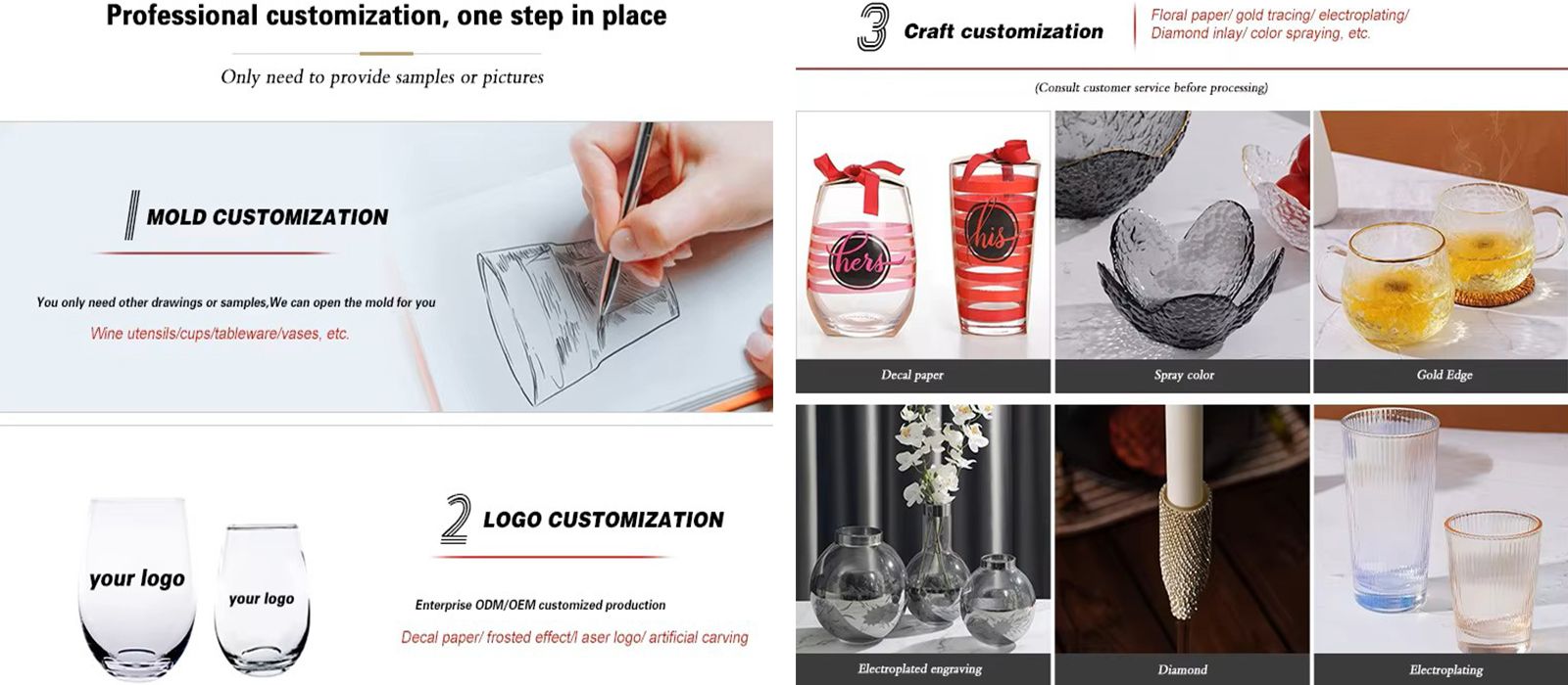 Wholesale Custom hand blown Vintage Embossed Green Colored Goblets red Wine glasses set for Wedding