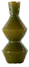 Modern Geometric Minimalist Handmade Stained Glass Vase for Home Wedding Tabletop Decor Turmeric / Sky Blue / Olive Green