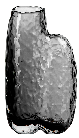 Grey Thick Crystal Tall Frosted Glass Vase Home Decoration Creative Design Cigarette Ash Texture