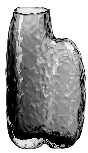 Grey Thick Crystal Tall Frosted Glass Vase Home Decoration Creative Design Cigarette Ash Texture