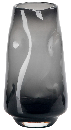 Colored Crystal Glass Vase Ornaments Folds Concave Convex Craft Premium Grey Hydroponic Tabletop Flower Vase
