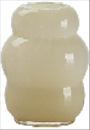 Modern Minimalist Fat Circle Shaped Hand Blown Glass Vase Amber Light Peach Smoke Gray Home Decoration