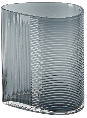 Coffee Smoky Gray Glass Vase Nordic Transparent Vertical Grain Crystal Vase for Flower Arrangement Home Ornament