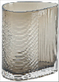 Coffee Smoky Gray Glass Vase Nordic Transparent Vertical Grain Crystal Vase for Flower Arrangement Home Ornament