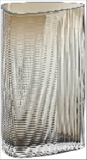 Coffee Smoky Gray Glass Vase Nordic Transparent Vertical Grain Crystal Vase for Flower Arrangement Home Ornament