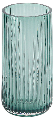 Handmade High Borosilicate Glass Vase Nordic Ribbed Cylinder Roman Vertical Stripes Design for Living Room Flower Arrangement